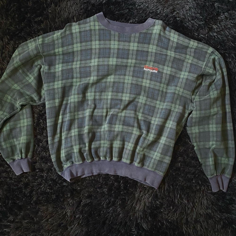 Vintage Green Plaid Sweater